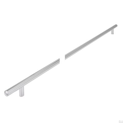 Poignée de meuble allongée 885 552 Chrome poli