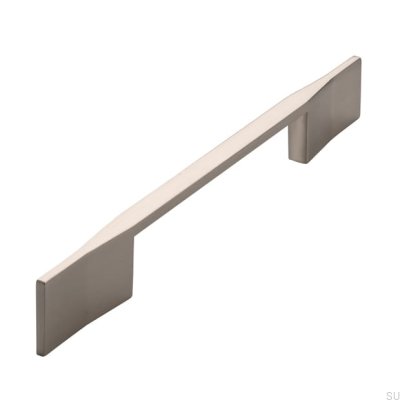 Poignée de meuble allongée 2197 128 Argent brossé