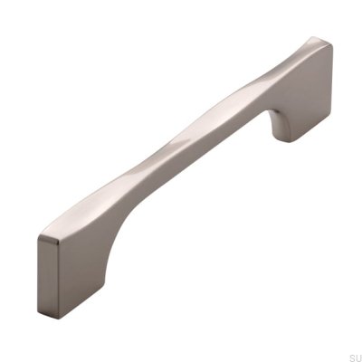 Poignée de meuble allongée 2210 128 Argent brossé