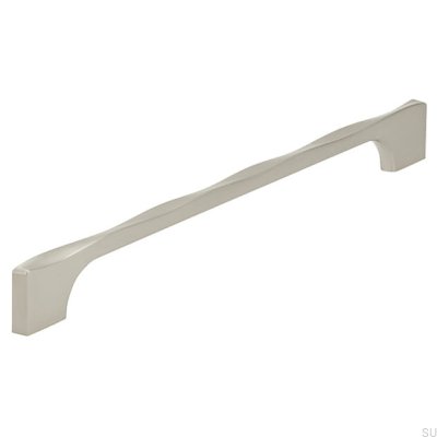 Poignée de meuble allongée 2210 256 Argent brossé