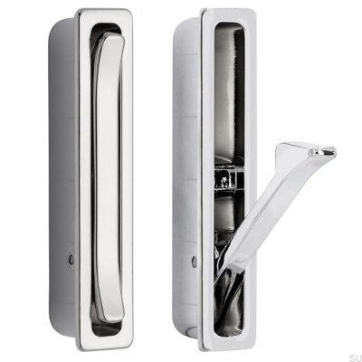 Poignée de meuble encastrée 2231 Chrome poli