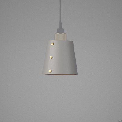 Abat-jour pour petite lampe de plafond gris acier
