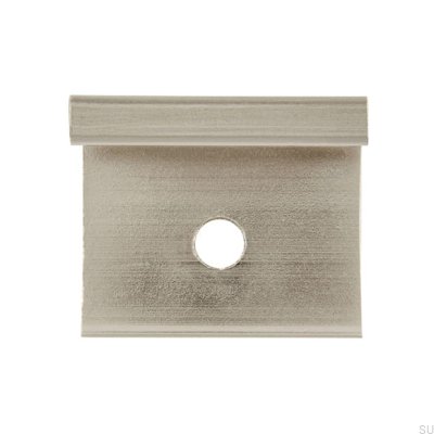 Poignée de meuble allongée 2446 Aluminium Argent Brossé