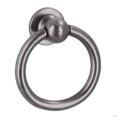 Poignée de meuble ronde 2499 Argent Antique