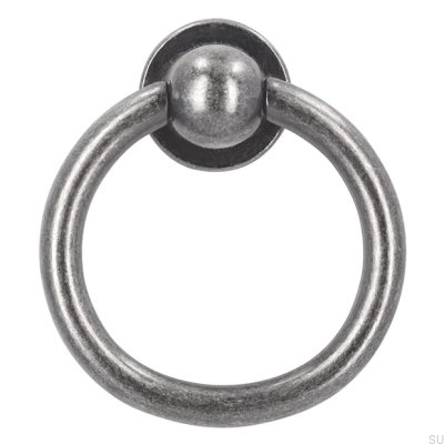 Poignée de meuble ronde 2499 Argent Antique