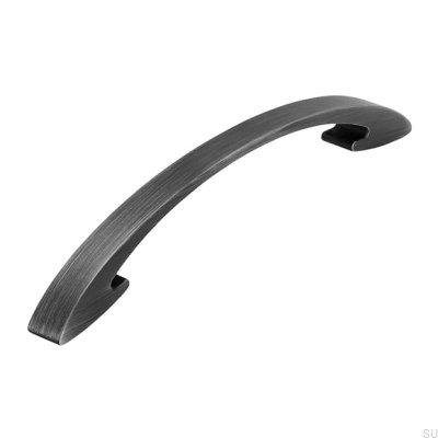 Poignée de meuble allongée 2502 160 Argent antique brossé