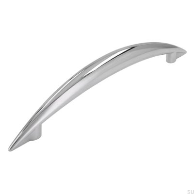 Poignée de meuble allongée 809 128 Chrome poli