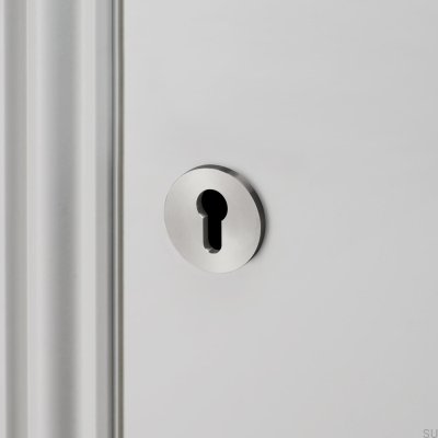 Panneau cylindrique Euro 35 mm en acier argenté, norme britannique