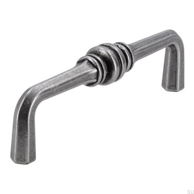 Poignée de meuble allongée 563 96 Argent antique