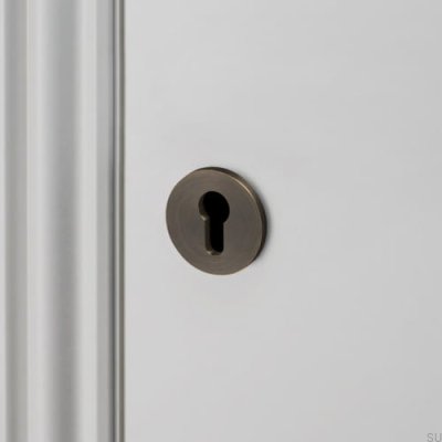 Symbole Euro cylindrique 27 mm en laiton bronze brûlé, norme scandinave