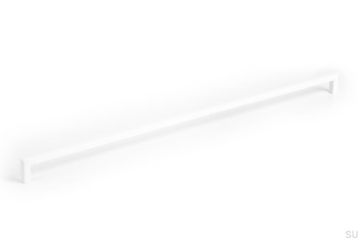 Poignée de meuble allongée U 0056 492 Métal Blanc Mat