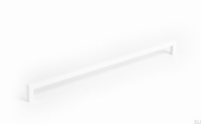 Poignée de meuble allongée U 0056 320 Métal Blanc Mat