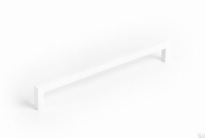 Poignée de meuble allongée U 0056 192 Métal Blanc Mat