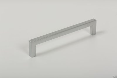 Poignée de meuble allongée U 0056 128 Chromé mat