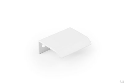 Poignée de meuble Curve à 32 bords, aluminium blanc