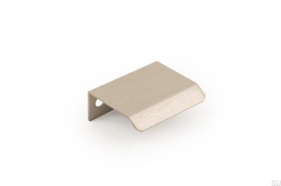 Poignée de meuble Curve 32 bords, argent brossé