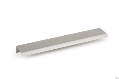 Poignée de meuble Curve 128 Edge, gris aluminium brossé