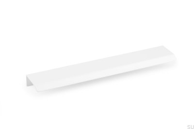 Poignée de meuble Curve 128 Edge, aluminium blanc