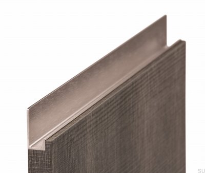 Poignée pour chant de meuble Jey 147 Aluminium Silver