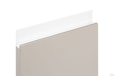 Poignée pour chant de meuble Jey 147 Aluminium Blanc Mat