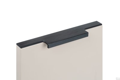 Poignée de meuble Linear 197 en métal Noir Mat
