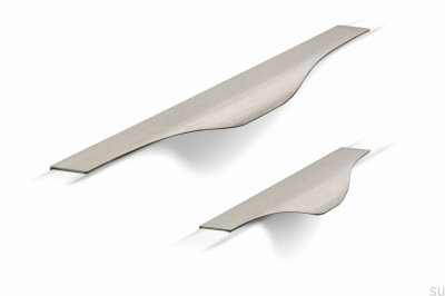 Poignée de meuble Noma 0254 128 en aluminium argenté brossé