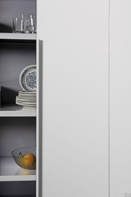 She 1056 Aluminium Edge Poignée de Meuble Blanc