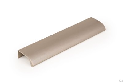 Poignée de meuble Ona 128 Edge en aluminium anodisé argent