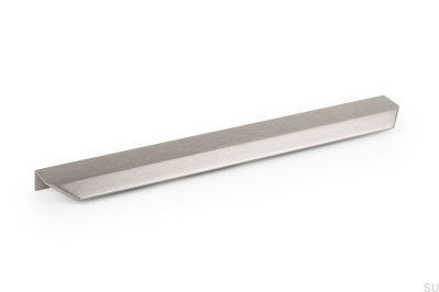 Vann 350 Edge Poignée de meuble en aluminium brossé argent