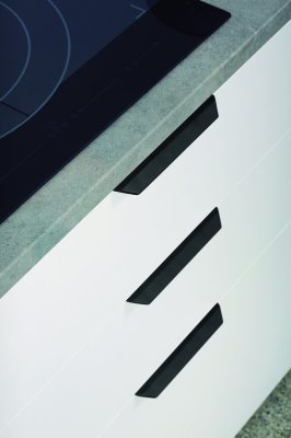 Bordure de meuble poignée de meuble Vann 200 Aluminium Noir