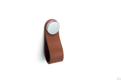 Poignée de meuble Flexa 70 Cuir Beige avec Argent