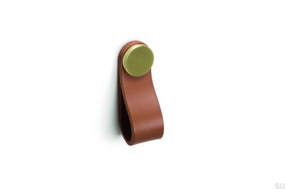 Poignée de meuble Flexa 70 Cuir Beige avec Or