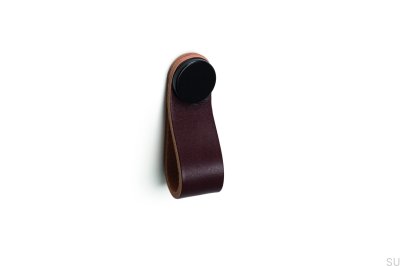 Poignée de meuble Flexa 70 Cuir Marron avec Noir