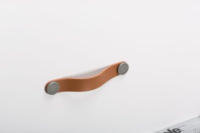 Poignée de meuble Flexa 128 Cuir Beige avec Étain