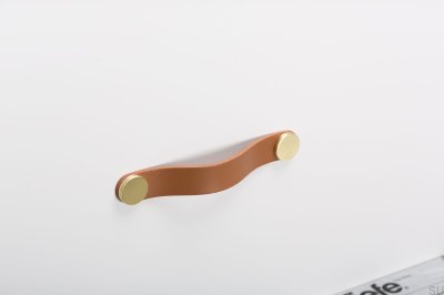 Poignée de meuble Flexa 128 Cuir Beige avec Or