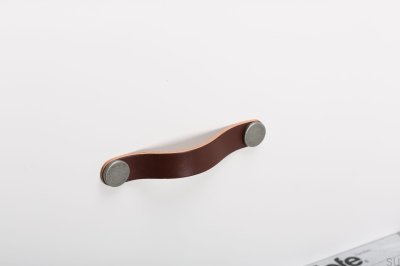 Poignée de meuble Flexa 128 Cuir Marron avec Étain