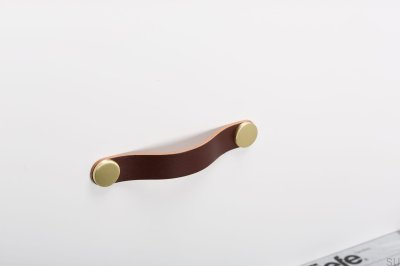 Poignée de meuble Flexa 128 Cuir Marron avec Or