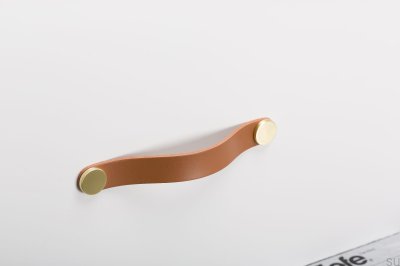 Poignée de meuble Flexa 160 Cuir Beige avec Or