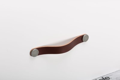 Poignée de meuble Flexa 160 Cuir Marron avec Étain
