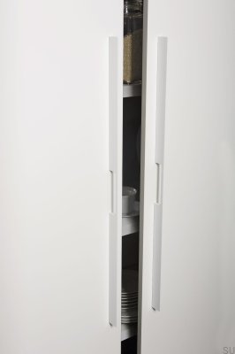 Poignée de meuble allongée Peak 1120 Aluminium Blanc (asymétrique)