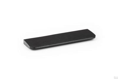Poignée de meuble allongée Peak 64, aluminium noir brossé