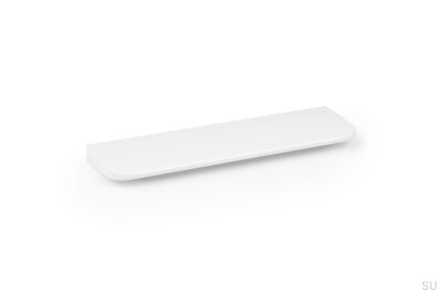 Poignée de meuble rectangulaire Peak 64. Aluminium, blanc
