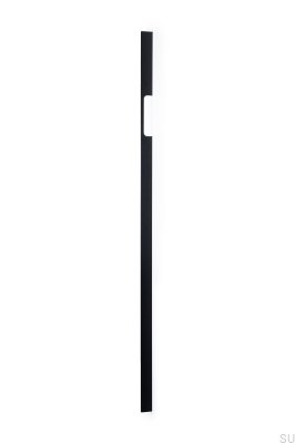 Poignée de meuble allongée Peak 1120, aluminium noir brossé (asymétrique)