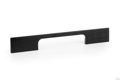 Poignée de meuble allongée Peak 192, aluminium noir brossé