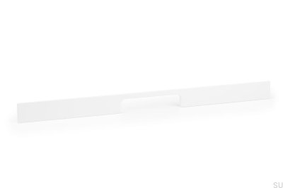 Poignée de meuble allongée Peak 448 Aluminium Blanc