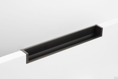 Poignée de meuble encastrée Hexxa 200 Aluminium Gris Métallisé