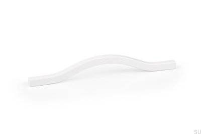 Poignée de meuble longitudinale Brave 128 Aluminium Blanc