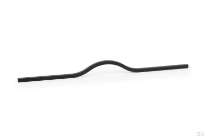 Poignée de meuble longitudinale Brave 320. Aluminium noir