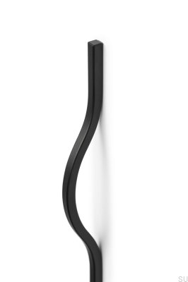 Brave 992 poignée de meuble oblongue aluminium noir mat (asymétrique)