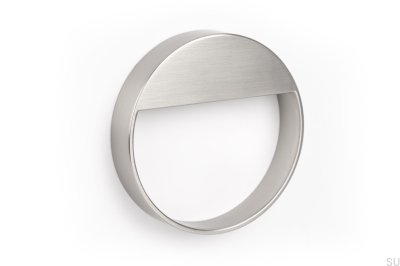 Poignée de meuble ronde Bau 64 Nickel brossé